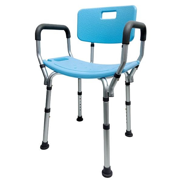 Steel Shower Chair with Armrest Ecolife Medicare